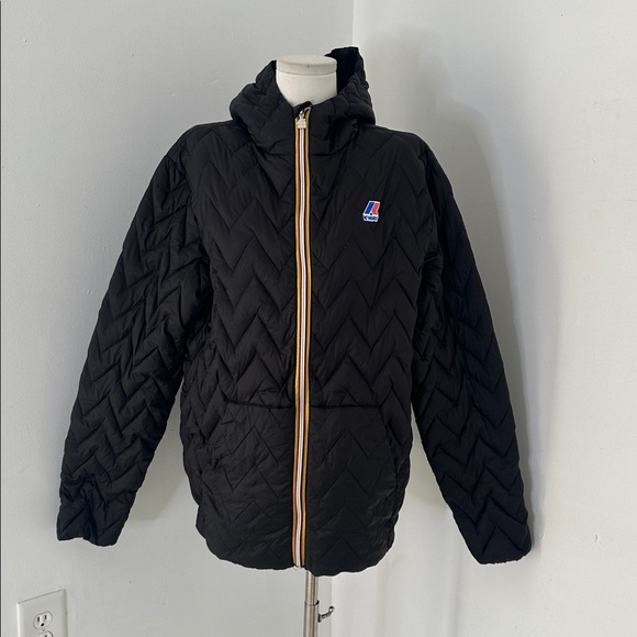 K.Way Marten Light Hooded Thermo Black Jacket Size XL